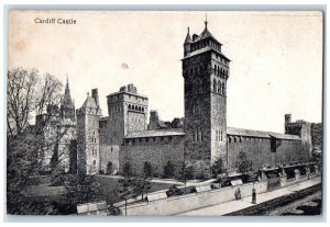 c1910 View of Cardiff Castle Cardiff Wales Unposted Antique Postcard