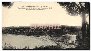 Old Postcard Perros Guirec Vue Generale de la Plage Trestraou