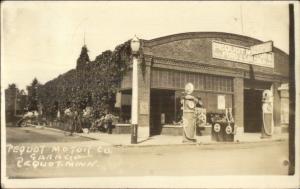 Pequot MN Ford & Lincoln Motor Co Garage Gas Station c1935 Real Photo Postcard