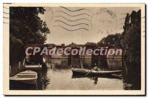 Postcard Old Villennes (S & W) Old Bridge