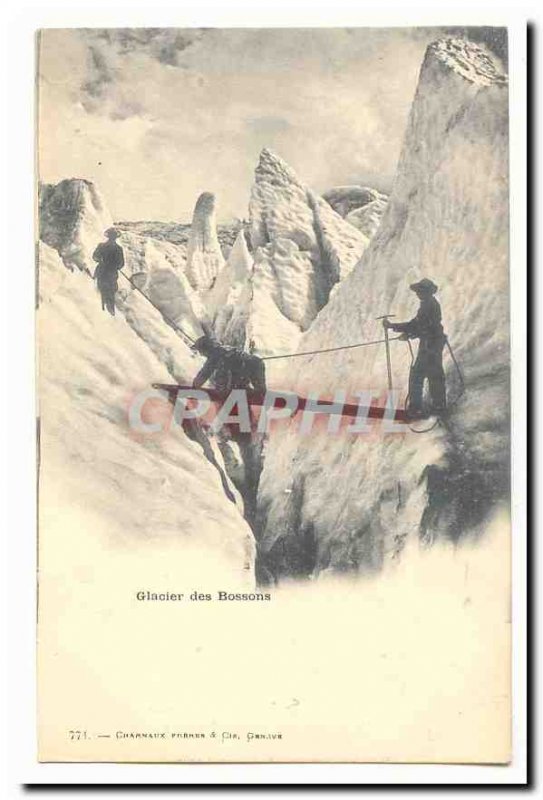 Old Postcard Glacier des Bossons (mountaineering)