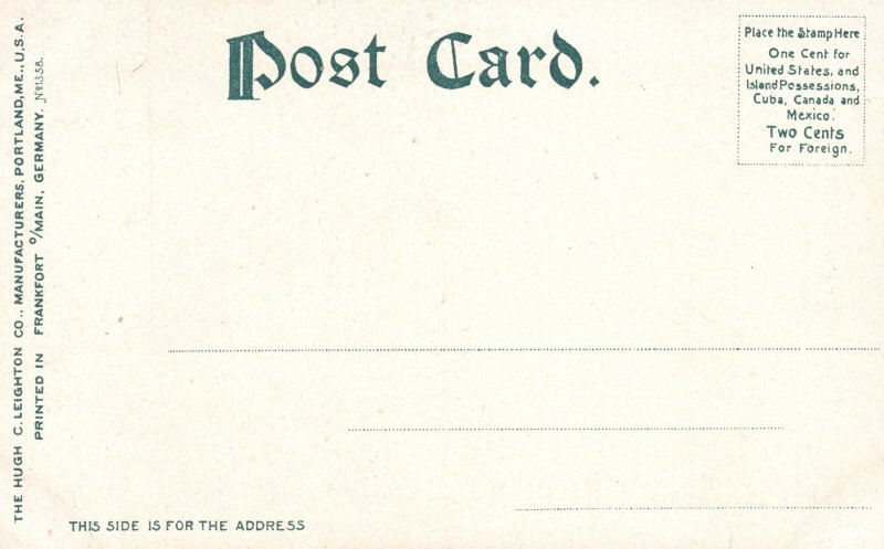 Vintage Postcard 1930's The Deborah Cook Sayles Public Library Pawtucket RI