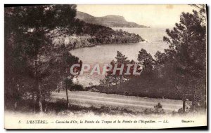 Old Postcard L & # 39Esterel Corniche & # 39Or The Pointe Du Trayas And Point...