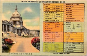 Vintage Washington DC Postcard -  Capitol Building