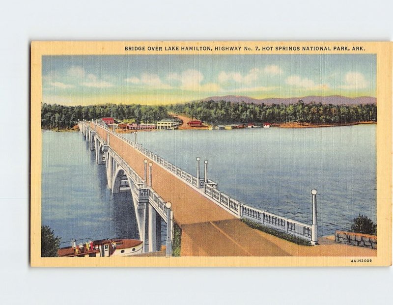 Postcard Bridge Over Lake Hamilton, Highway No. 7, Hot Springs National Park, AR