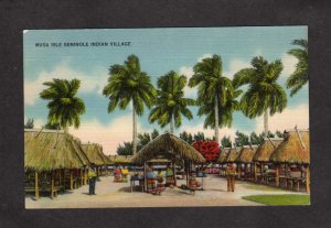 FL Musa Isle Seminole Indians Village Miami Florida Postcard