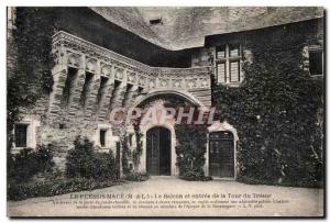 Old Postcard Le Plessis Mace (M L) and Balcony entrance to the Tresor Tower a...