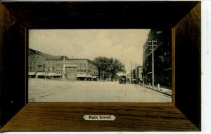 DANBURY CONNECTICUT DOWNTOWN STREET SCENE VINTAGE POSTCARD