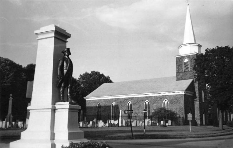 Hackensack New Jersey birds eye view local church real photo pc Y12944