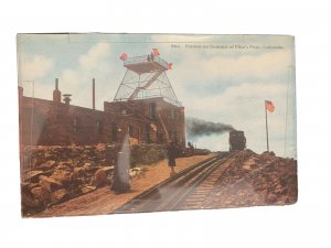 Station on Summit of Pikes Peak Colorado Postcard # 8464