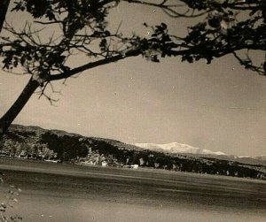 1934 Naples Washington Maine Mt Me Rppc Postcard Snow Capped Real Photo 