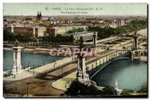 Old Postcard Paris Pont Alexandre III