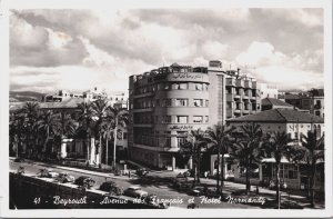 Lebanon Beirut, Beyrouth Avenue des Francais et Hotel Normandy RPPC C218