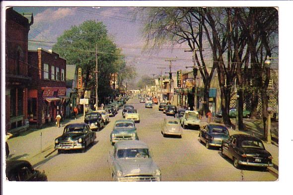Main Street, Hawkesbury, Ontario, 50's Cars