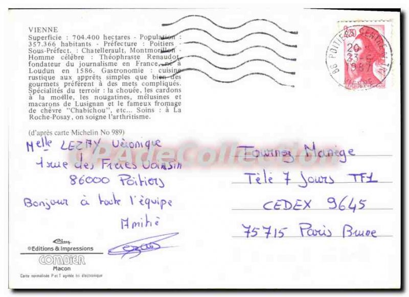 Postcard Modern Vienna Cenon Chauvigny Best Diss La Roche Posay Chatellerault...