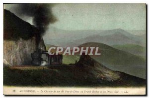 Postcard The Old Railroad Auvergne Puy de Dome in the Great Rock and South Do...