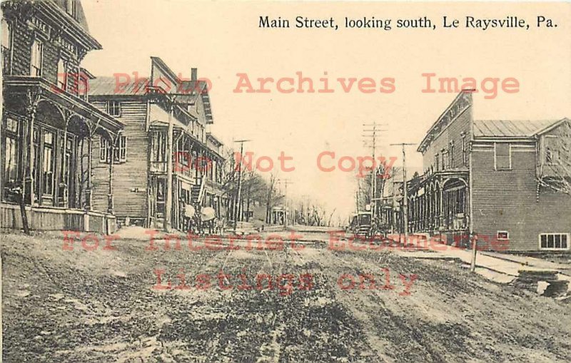 PA, Le Raysville, Pennsylvania, Main Street, Looking South, F.R. Blair