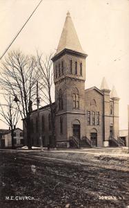 Jordan New York~Methodist Episcopal Church~House~Dirt Road~HV Peck~1917 RPPC 