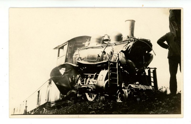 PA or MI? - East Greenville. Train Wreck, August 2, 1923   RPPC