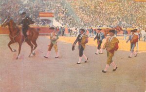 Lot of 3 postcards corrida toreador spiking the bull matadors Spain Madrid 1919 