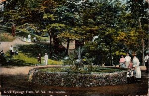 The Fountain Rock Springs Park West Virginia Postcard 1910