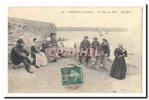 Roscoff Old Postcard A corner of the harbor (marine) TOP