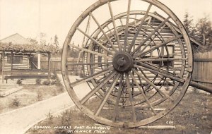 Logging Wheels Fort Algonquin Real Photo St. Ignace MI 