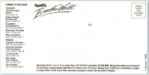 8 Oversized 1980s Reno NV Harrah's Mel Tillis Statesiders Postcard J. Travis 1T