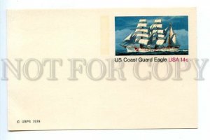 499015 1978 USA sailing ship Coast Guard eagle POSTAL STATIONERY postal postcard