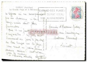 Modern Postcard Carnac La Grande Plage and Le Brintannia