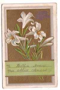 Embossed Lilies, Easter Greetings, Amert