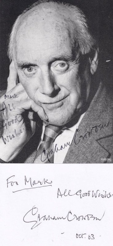 Graham Crowden Waiting For God James Bond DOUBLE Hand Signed Photo