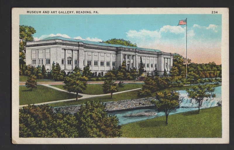 Pennsylvania READING Museum and Gallery pm1934 ~ WB