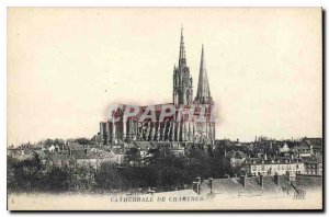 Postcard Old Cathedral of Chartres