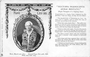 Lot244 pope leo XIII night thoughts of  sighing soul historical figures postcard