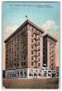 1909 Hotel St. Mark Twelfth & Franklin Streets Menu Oakland CA Antique Postcard