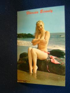 Florida Bathing beauty 1960s postcard