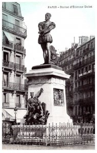 France Paris   Statue d'Eutlenne Dolet