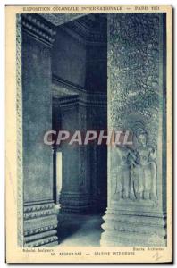 Old Postcard Exposition Coloniale Internationale Paris 1931 Angkor Wat interi...