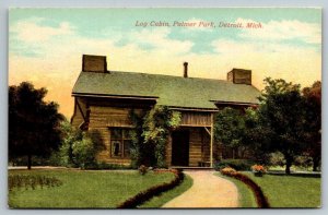 Log Cabin  Palmer Park    Detroit   Michigan   Postcard
