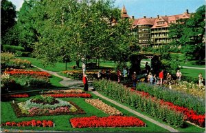 Lake Mohonk Mountain House Garden New Paltz NY New York Postcard UNP WOB Note 