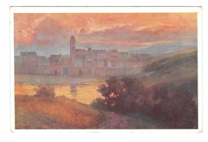 Artist W? Landscape City River Austria BKWI Bruder Kohn Serie 720/4 Postcard