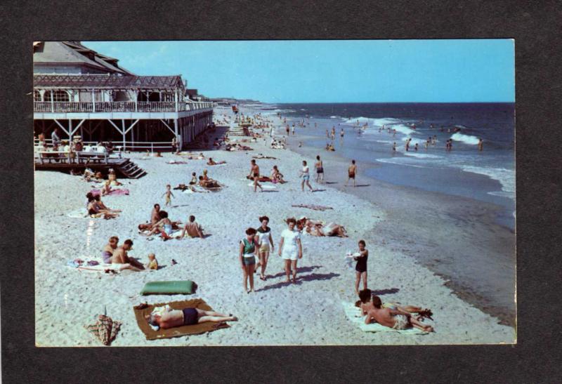 NC Wrightsville Beach North Carolina Postcard Bathers Ocean