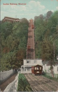 Postcard Incline Railway Montreal Canada Railroad