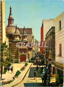 Postcard Modern Lloret de Mar, Costa Brava Calle Iglesia e