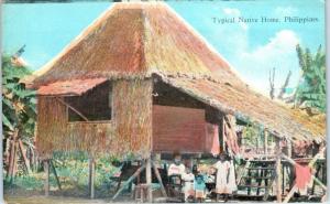 PHILIPPINES    NATIVES & Their  HOME   c1910s Pub by Camera Co Manila   Postcard