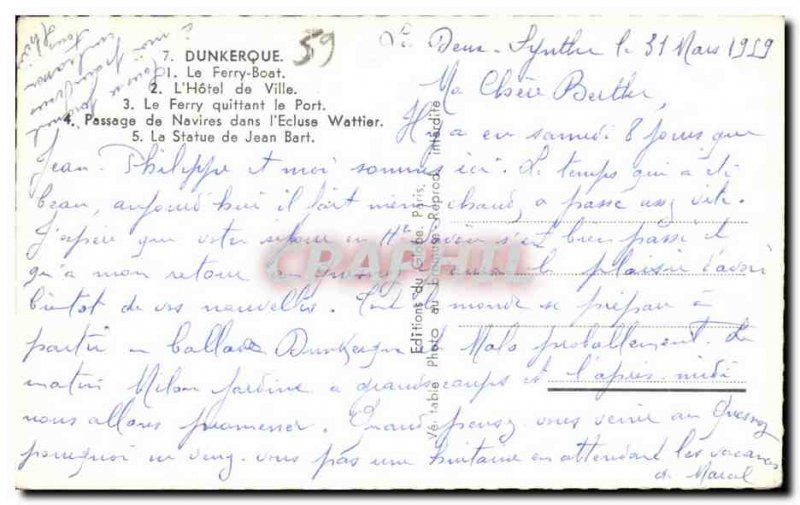 Dunkirk - Remembrance - Old Postcard