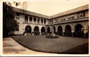 Real Photo Postcard St. Andrew's Priory in Honolulu, Hawaii