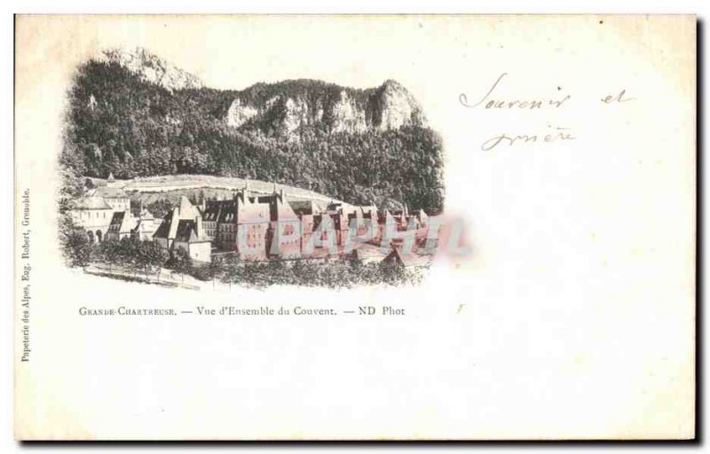 Old Postcard View of Grande Chartreuse Monastery Ensemble