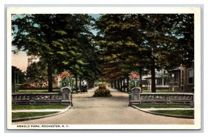 Entrance to Arnold's Park Rochester New York NY UNP WB Postcard H22